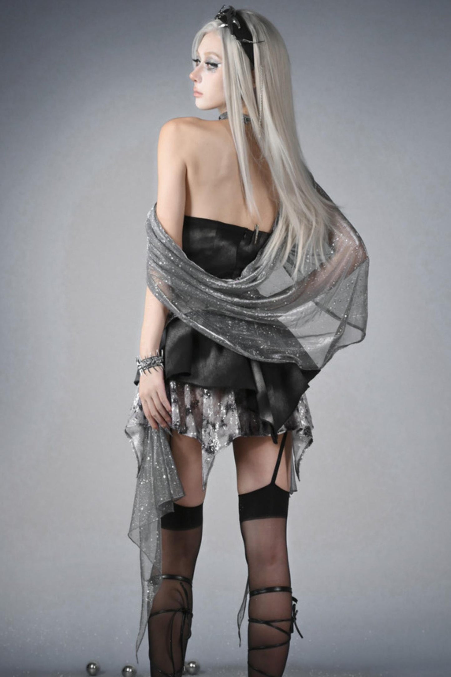 Futuristic Punk Hooded Dress