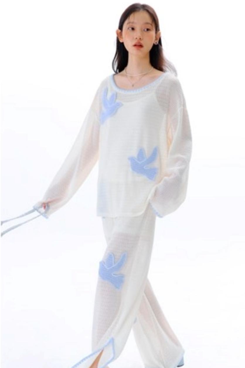 Original Embroidery Knitted T-Shirt