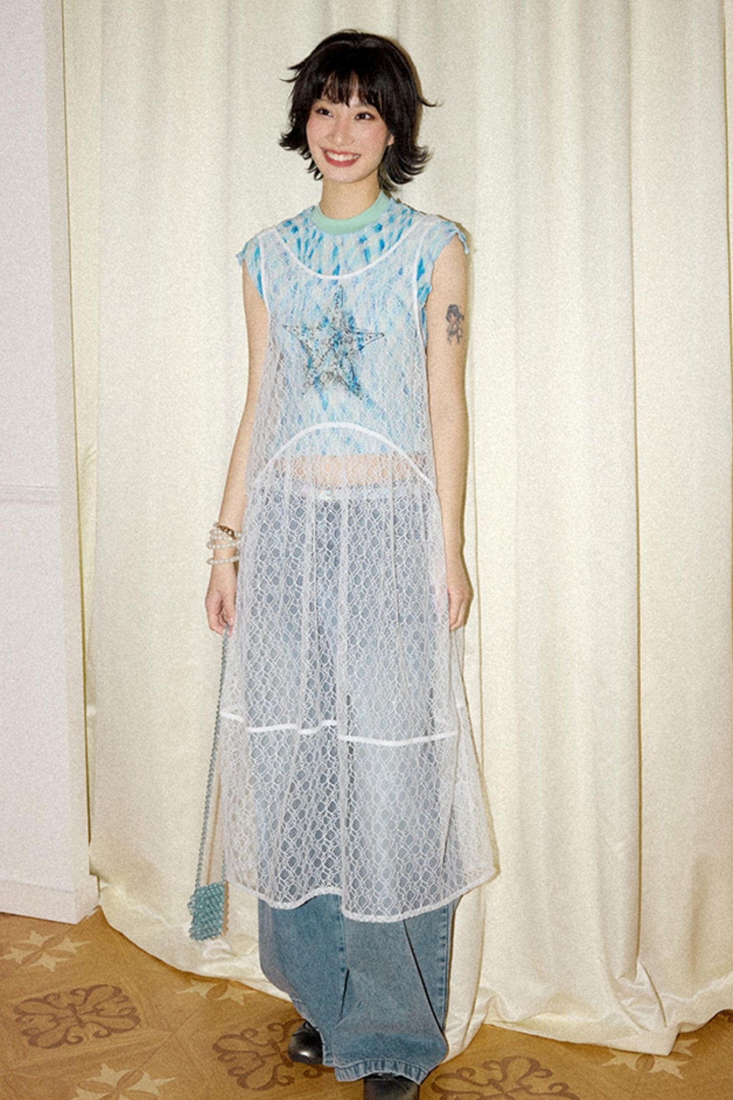 Misty Starfish Lace Dress