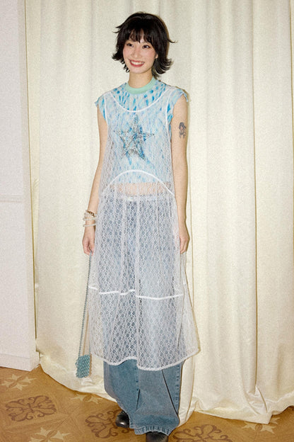 Misty Starfish Lace Dress