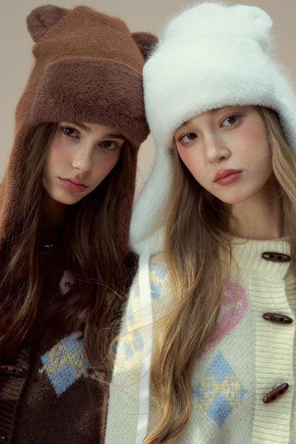 Winter Ear Protection Cute Plush Hat