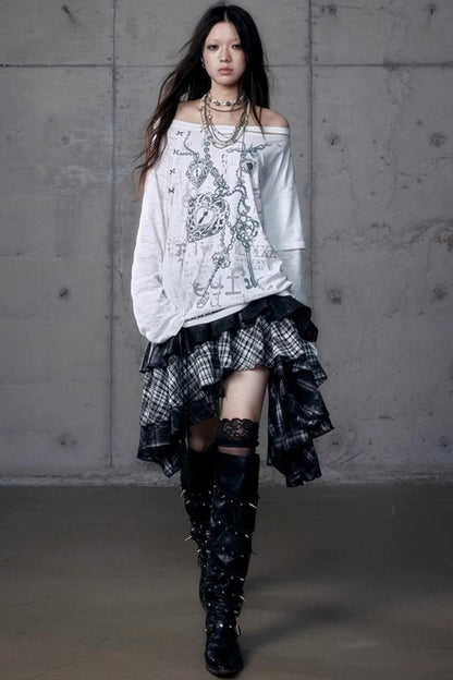 Wasteland Punk One-Shoulder T-Shirt