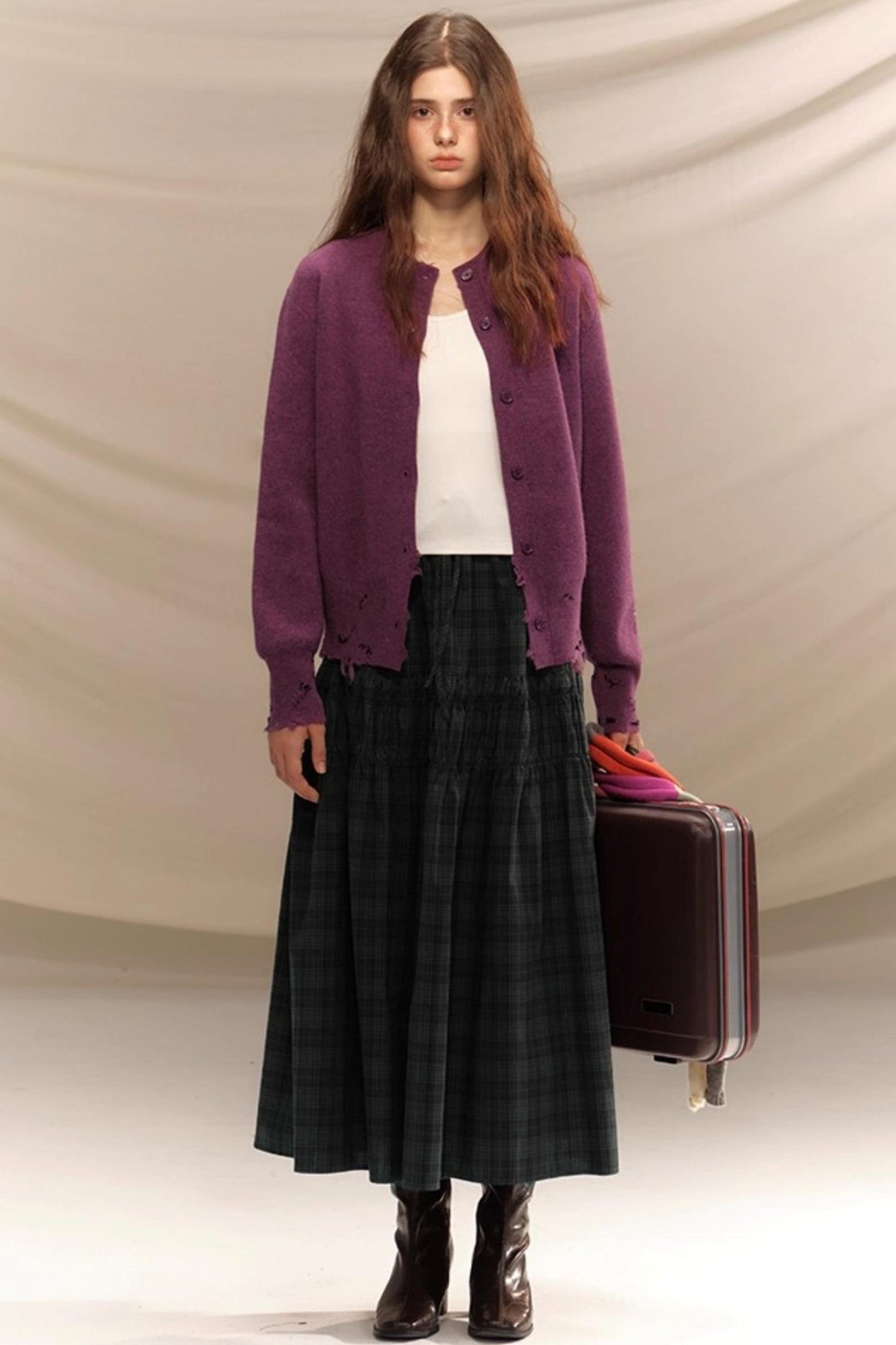 Merino Wool Nail Beads Cardigan