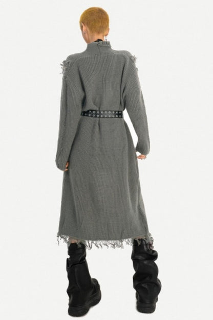 Retro Design Long Cardigan