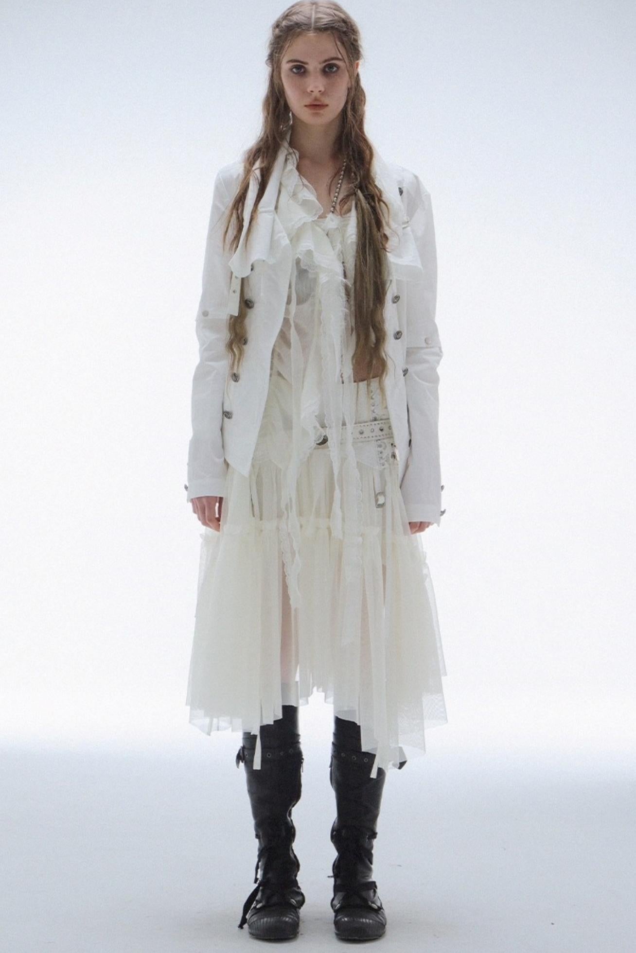 Ruffled Chiffon Yarn Shirt