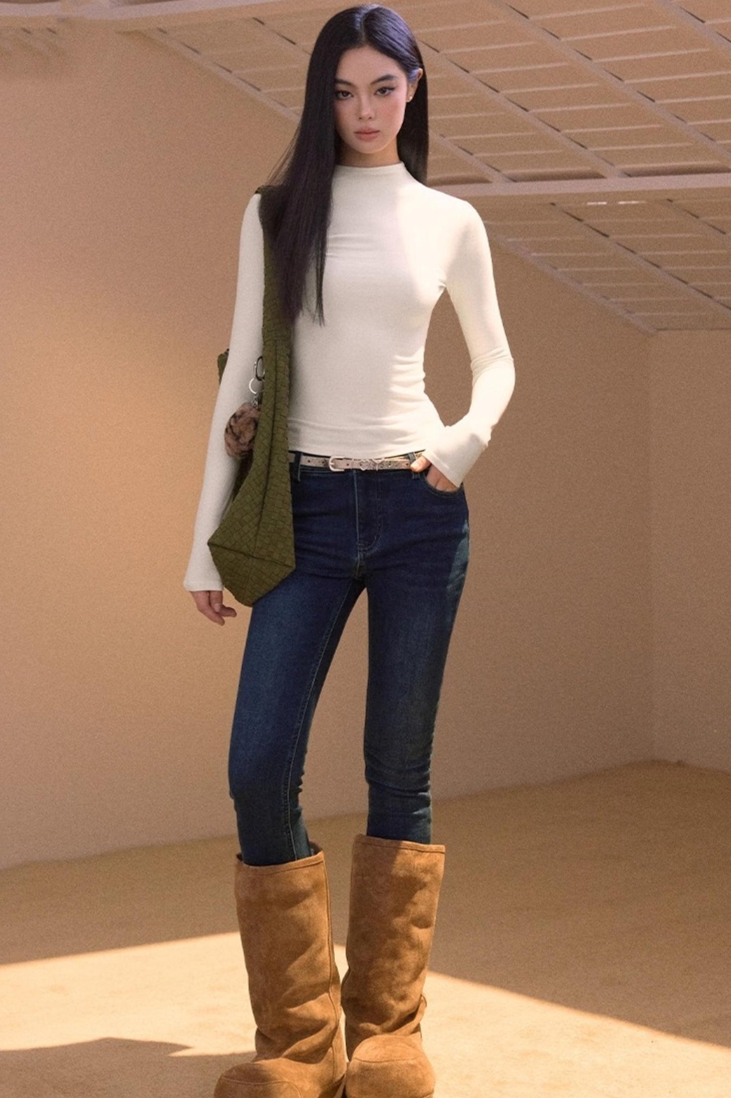 Vintage Fleece-Lined Slim-Fit Jeans