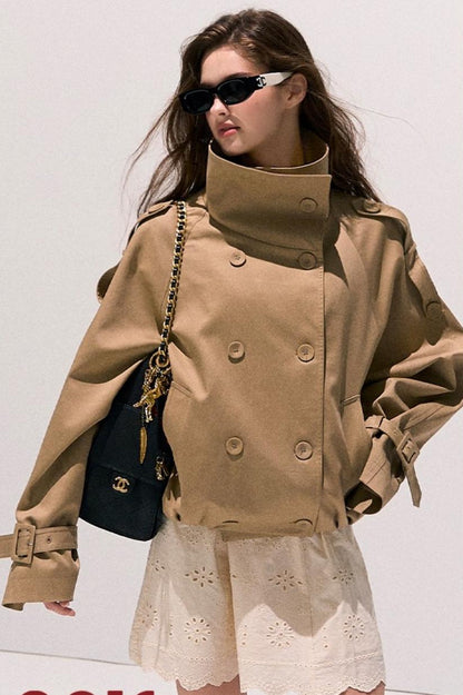 Stand-Up Silhouette Trench Coat