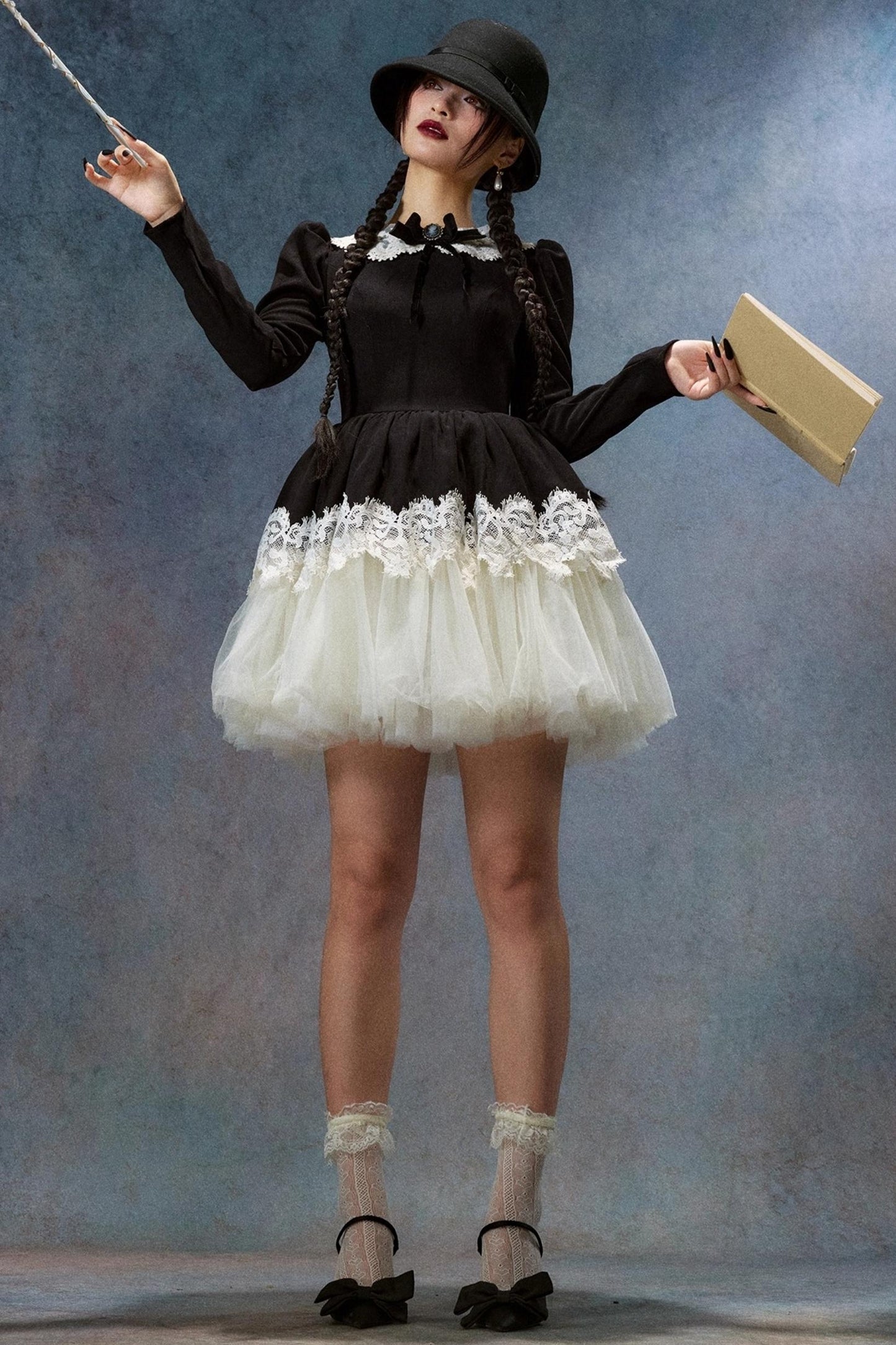 Lace Made Halloween Long Sleeve Dress