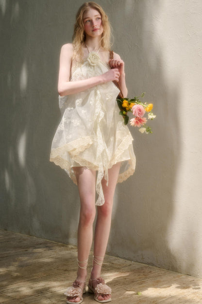 Breeze Halter Lace Dress