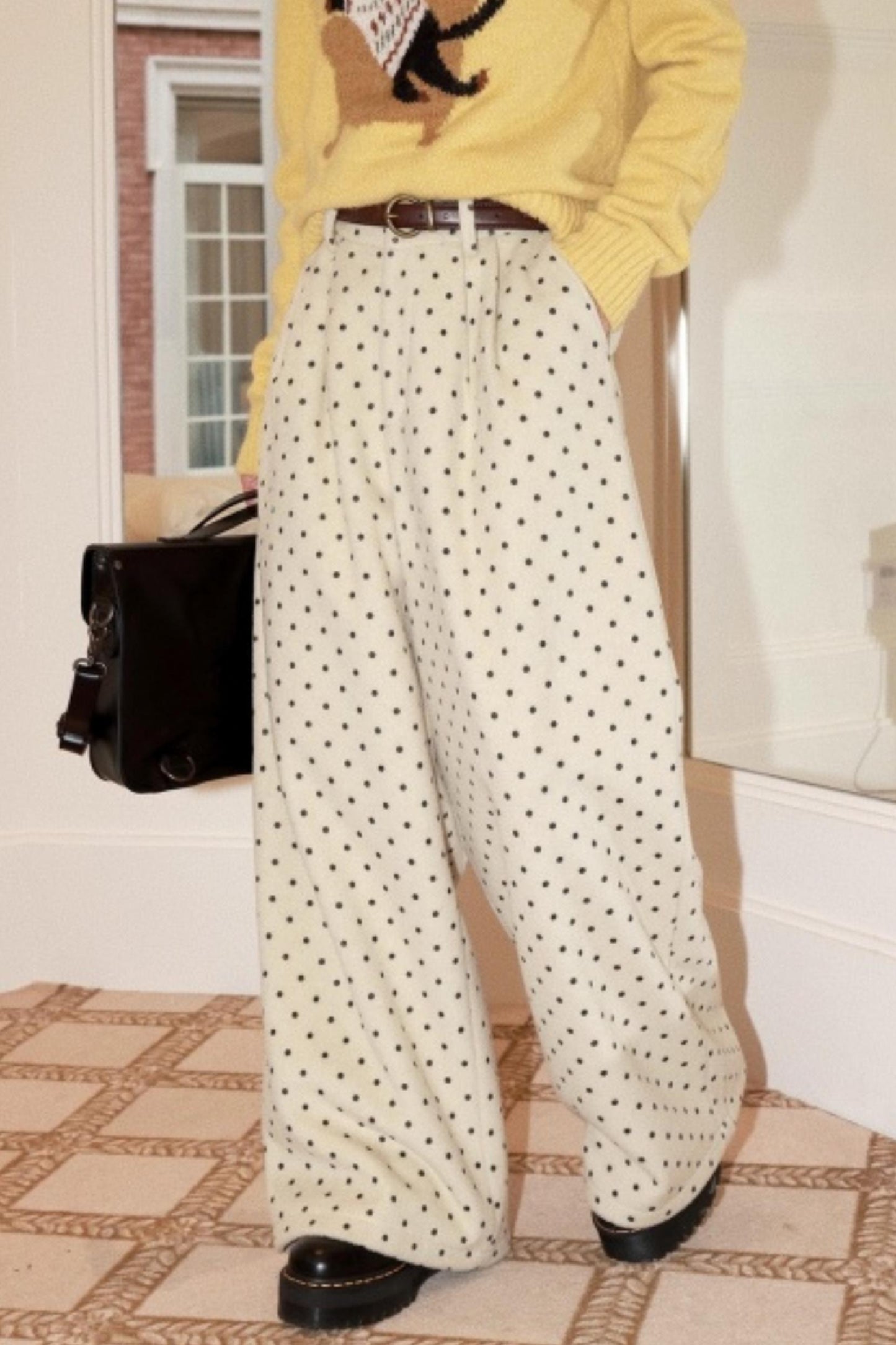 Polka Dot Woolen Pants