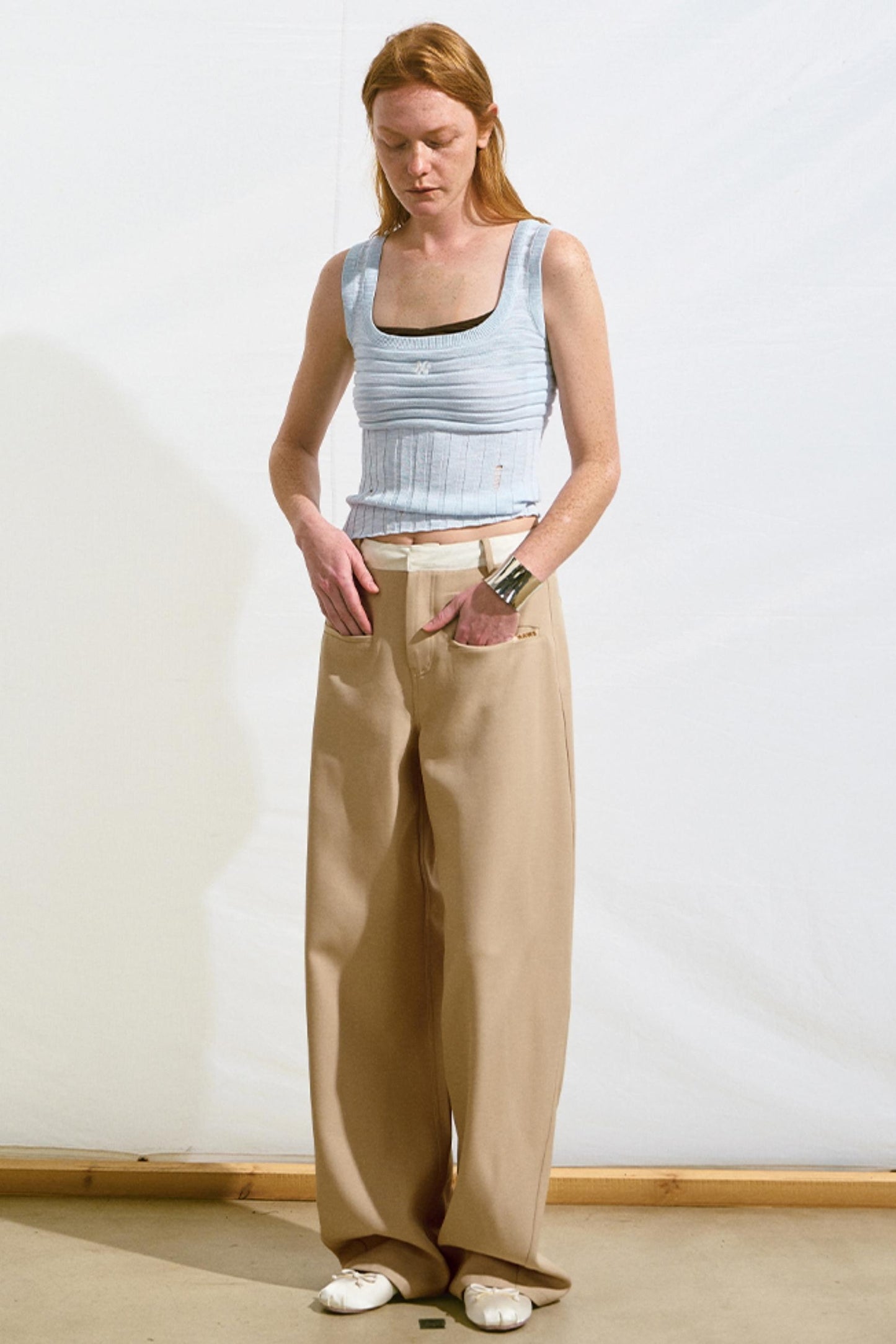 Retro Satin Slim Fit Pants