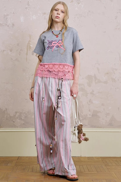 Summer Bow-Detail Running Tee