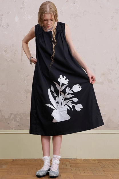 Floral Sleeveless Summer Dress