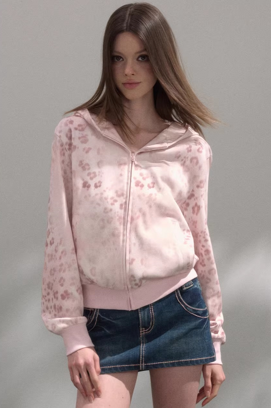 Sweet Printed Hooded Jacket