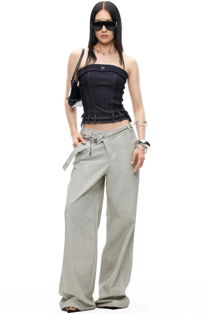 Wanderer Denim Collar Top