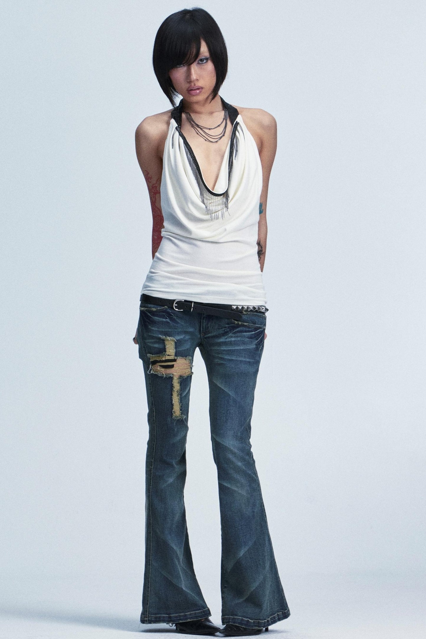 Two-Color Stretch Top