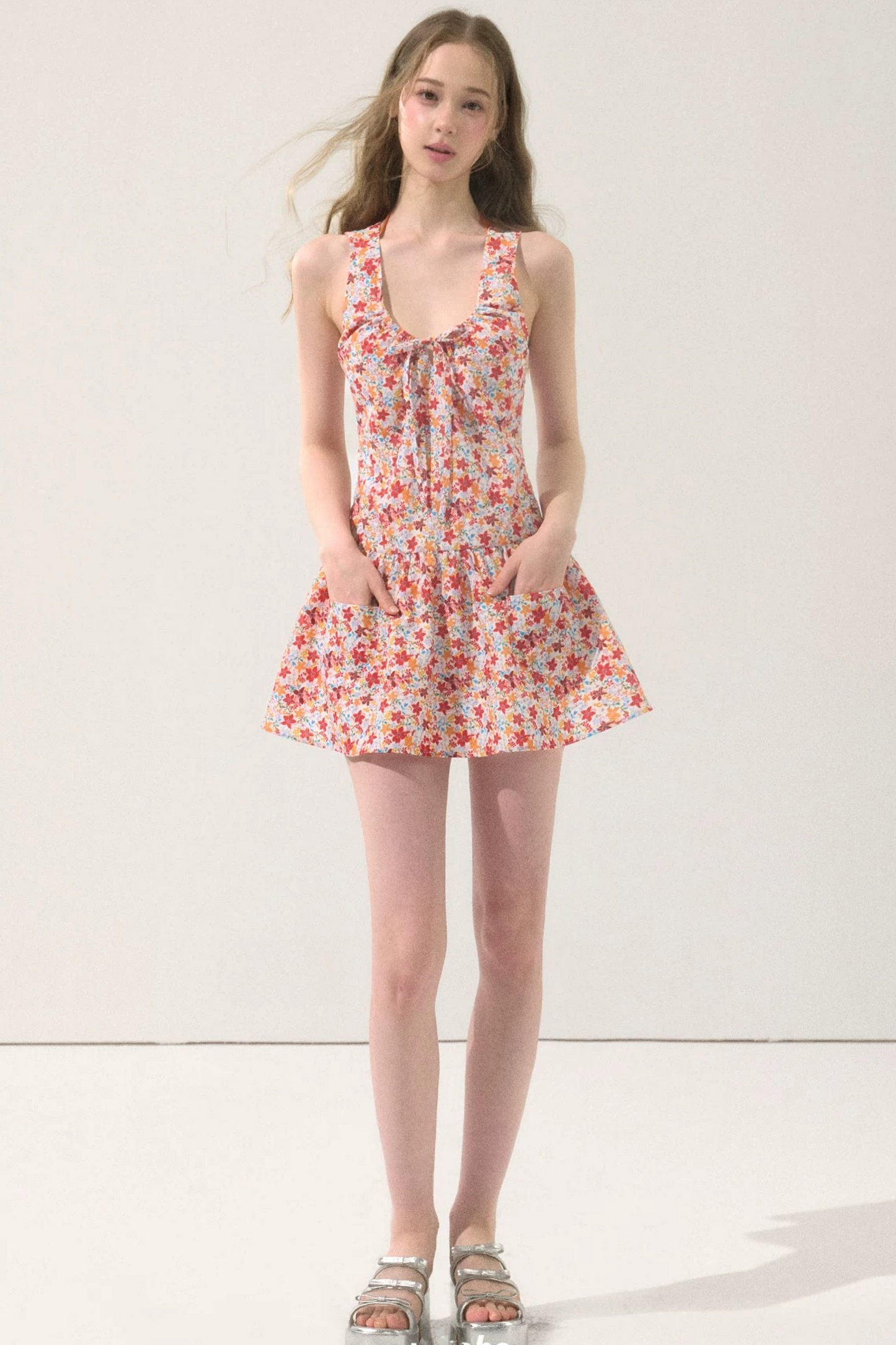 Vintage Floral A-Line Dress