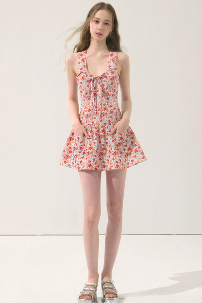 Vintage Floral A-Line Dress