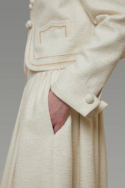 Vintage V-Neck Short Suit Set-Up