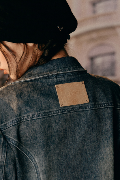 Vintage Süßes Denim-Jacke