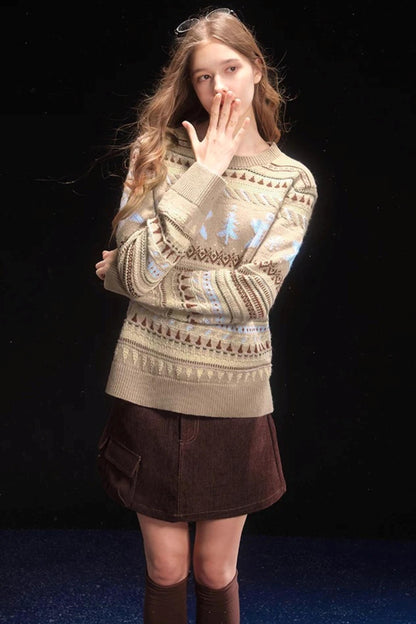 Gingerbread Fair Isle Sweater Set