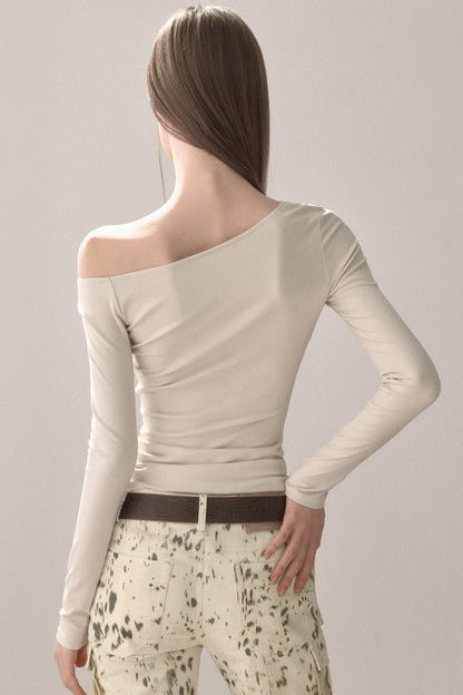 Rhinestone Twist Slim Blouse