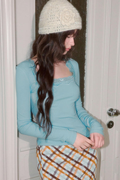 Long Sleeve Lace T-Shirt