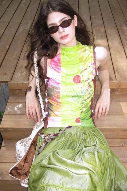 Midsummer Vintage Stretch Mesh Vest