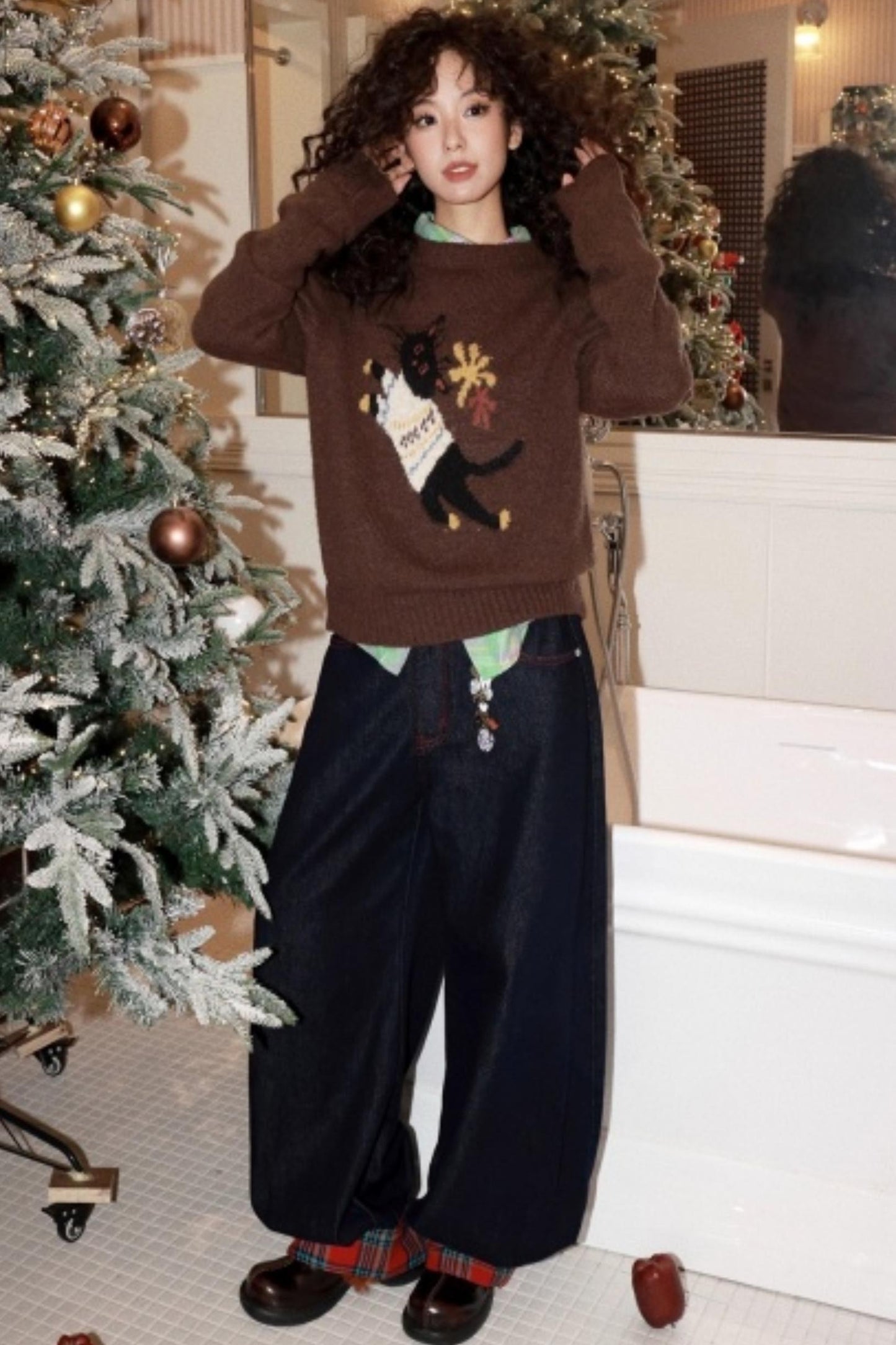 Mohair Room Cat Sweater Set-Up