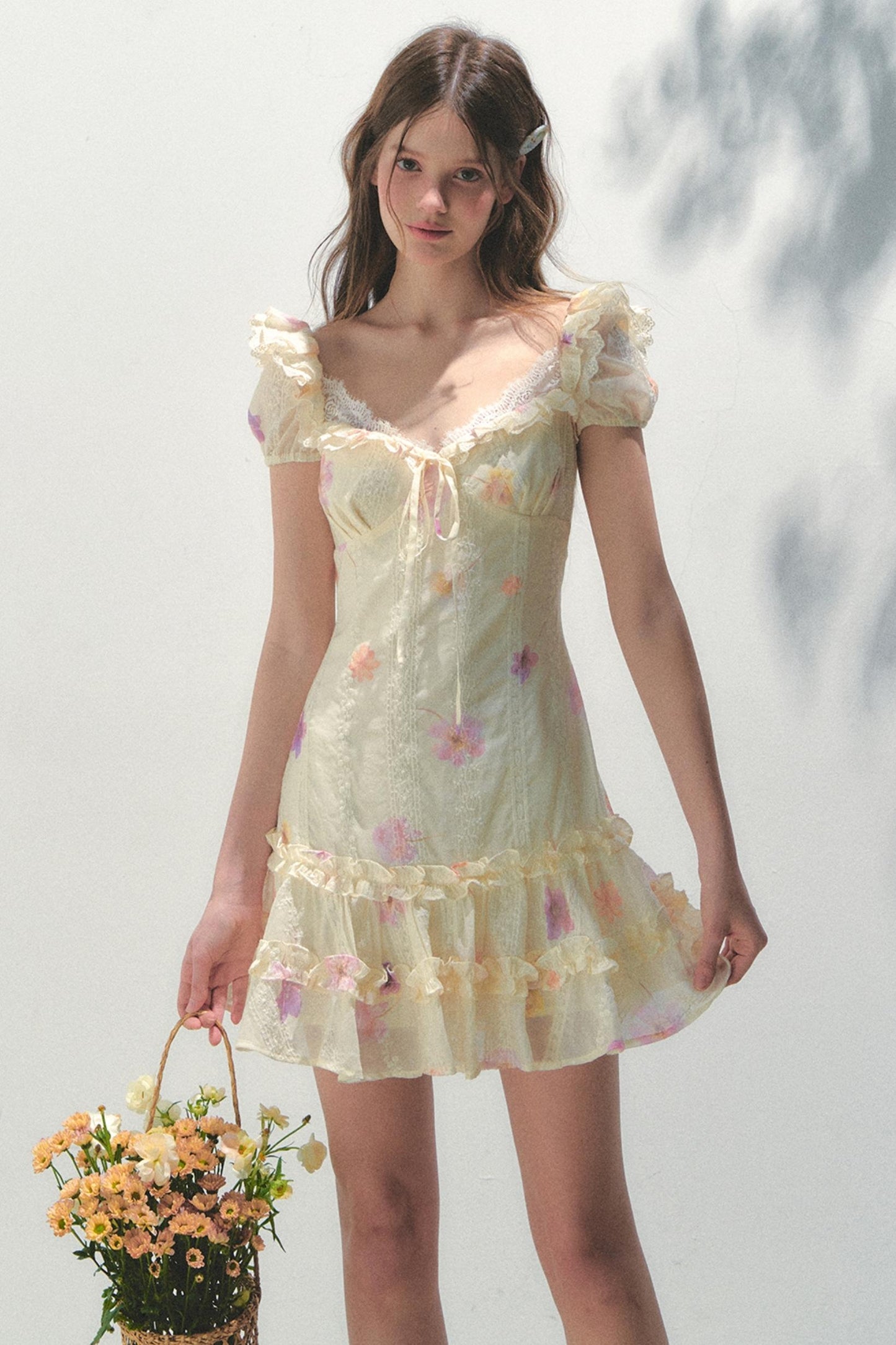 French Embroidered Sleeve Dress