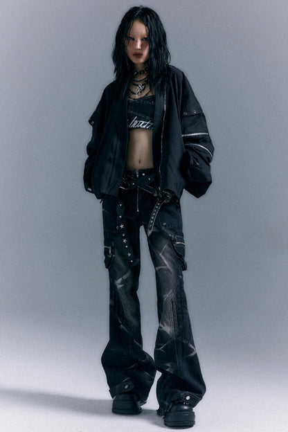 Vintage Oversized Bomber Jacket