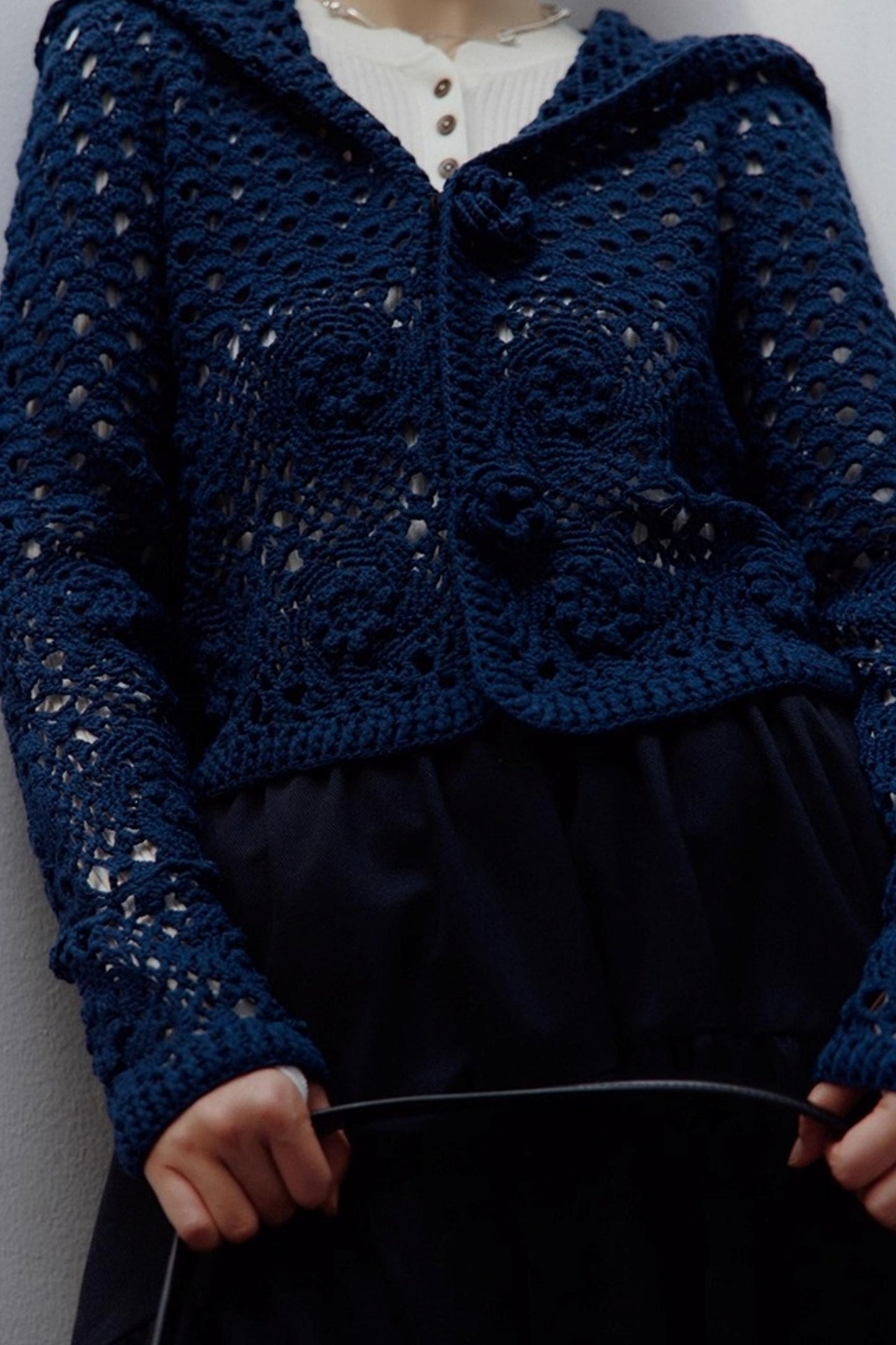 Midnight Rose Knitted Cardigan