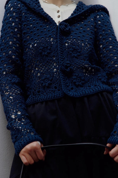 Midnight Rose Knitted Cardigan