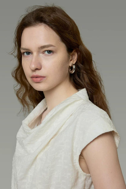 Twist Collar Summer Blouse