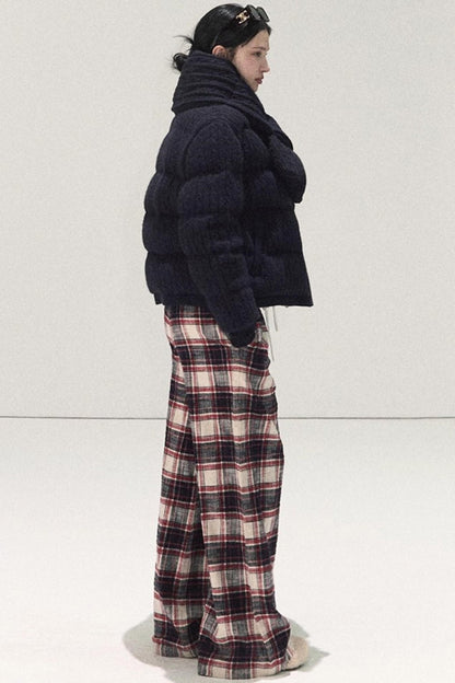 Pure Cotton Plaid Winter Pants