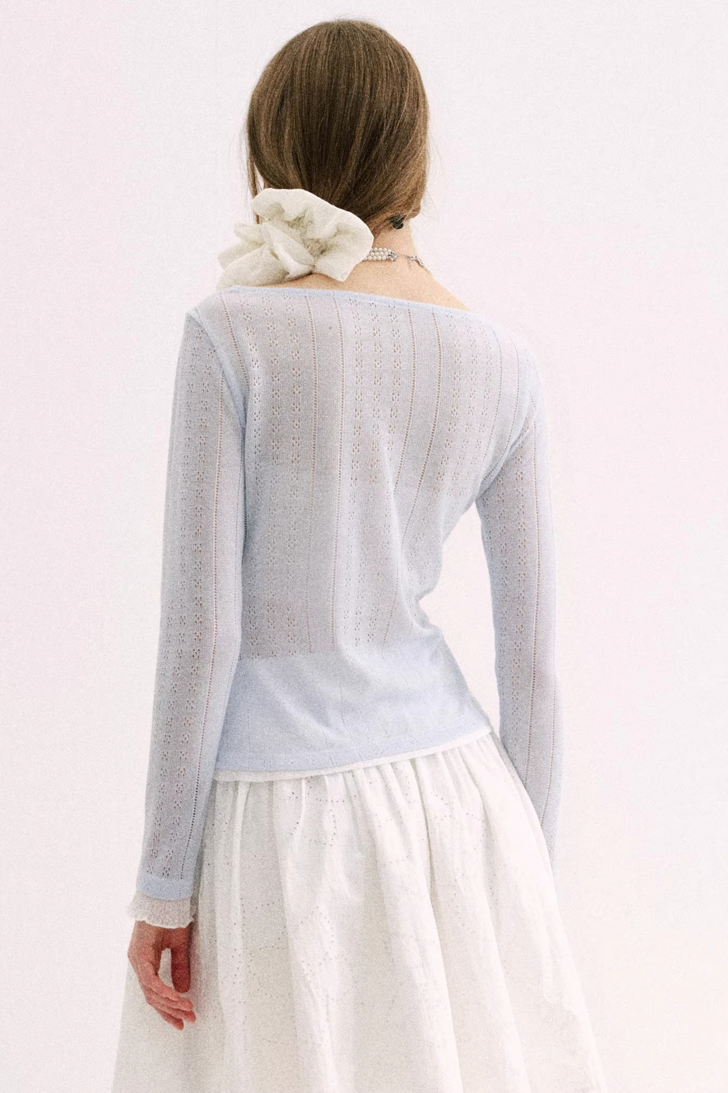 Artist-Designed Lace Knit Top