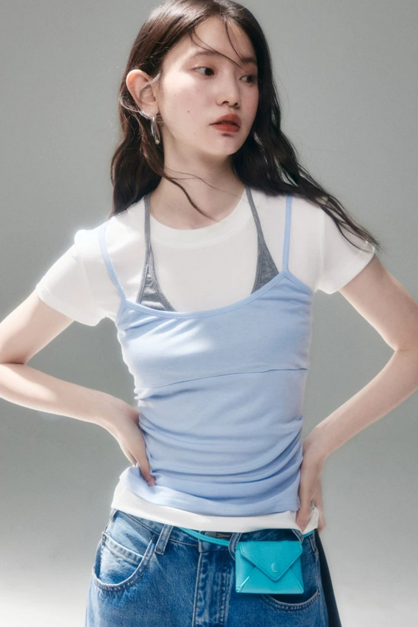 텐셀 레이어드 캐미솔 셋업