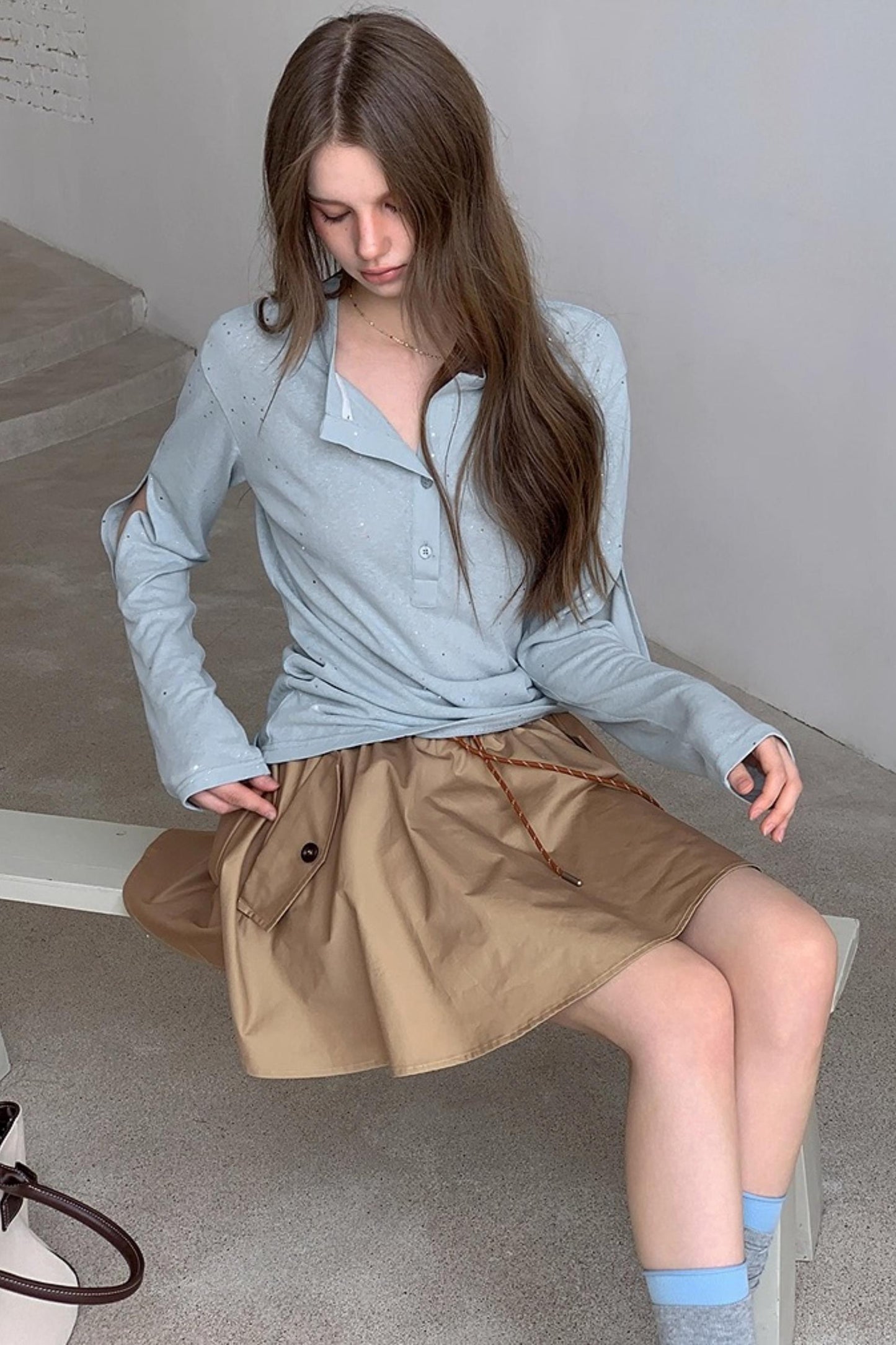 Drawstring A-line Aargo Skirt