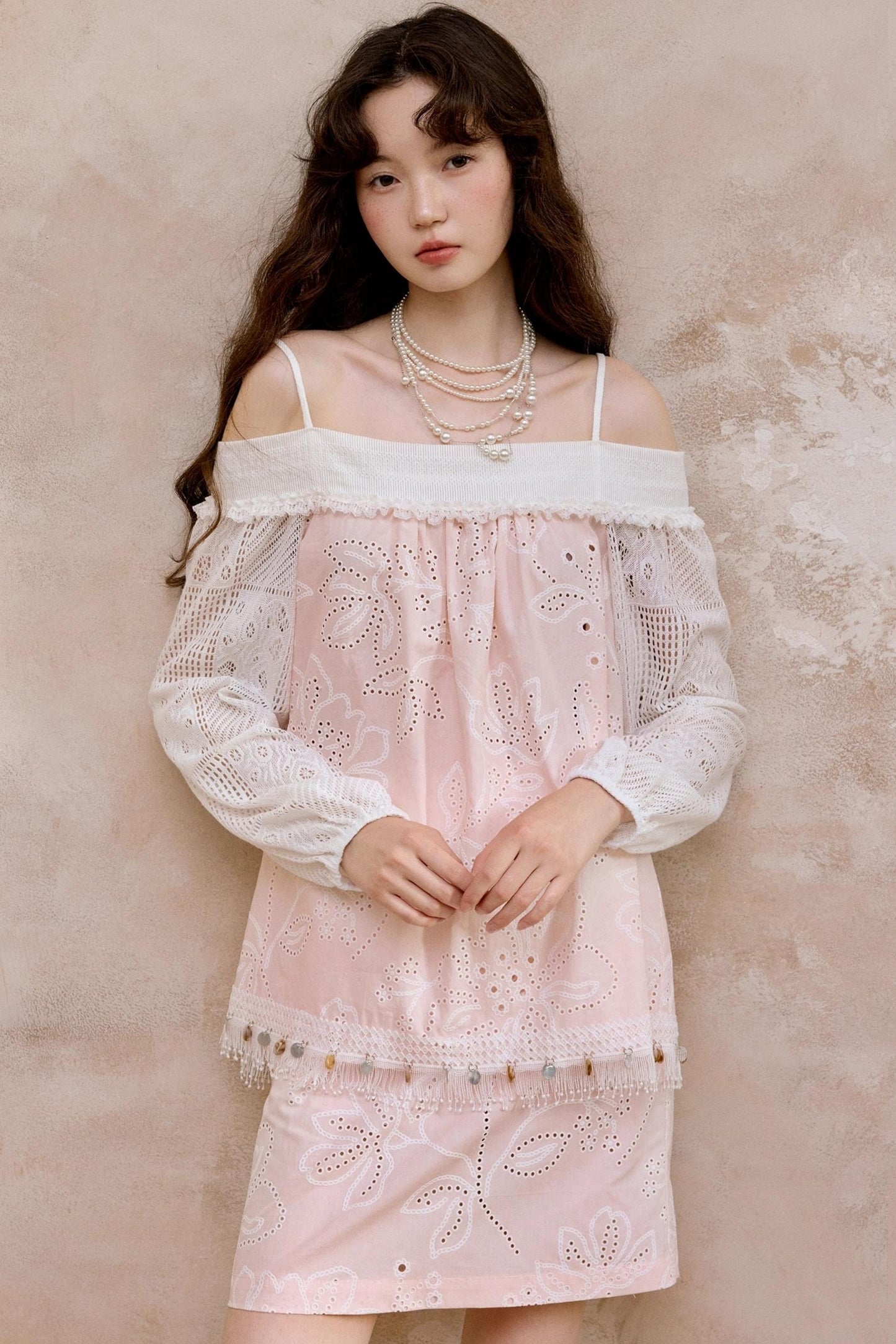 Original Pink Flower Suspender Top