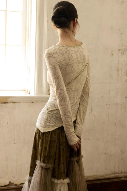 Slim Jacquard Knit Base Layer Top