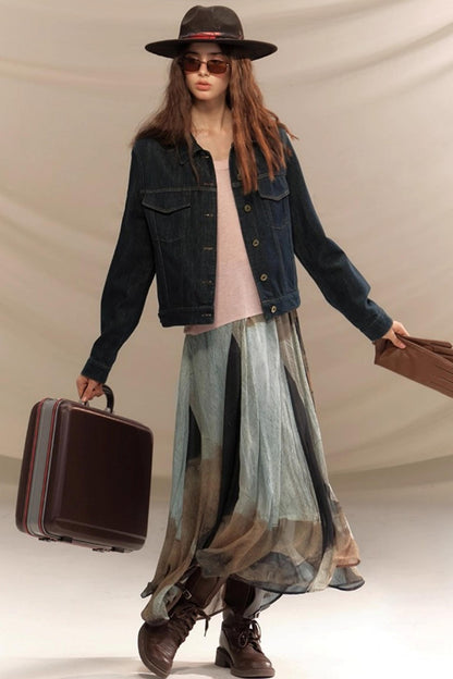 Raw Washed Amber Denim Jacket