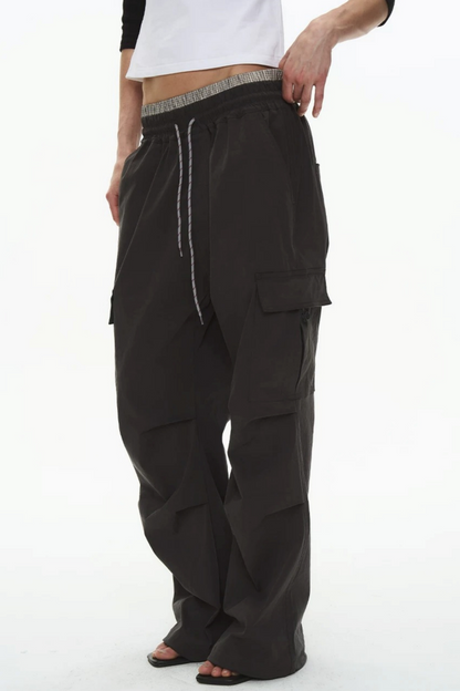 Plaid Pleated Workwear Pants