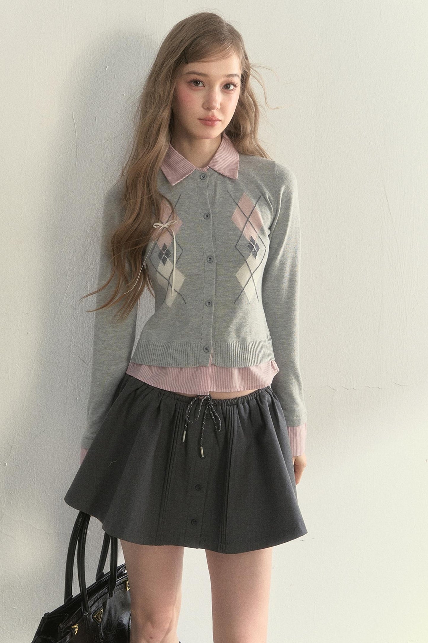 Vintage Rhombus Knit Sweater Top