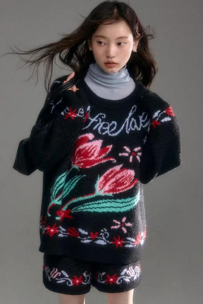 Snowy Night Wool Sweater Set-Up