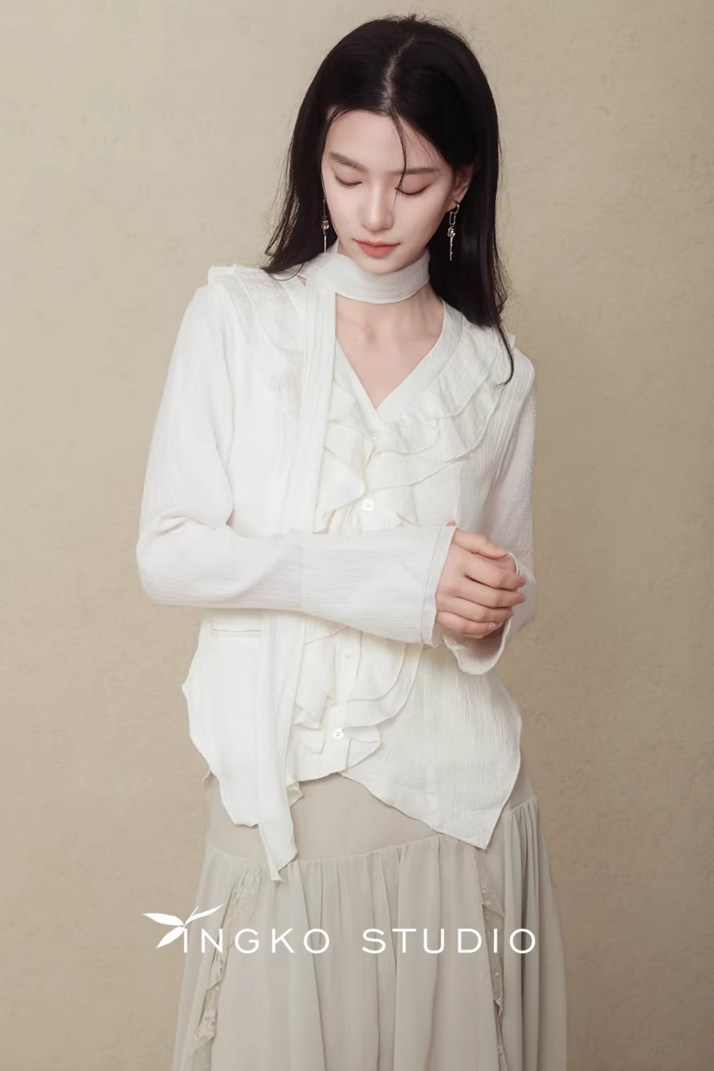 Irregular Hemp Patchwork Skirt