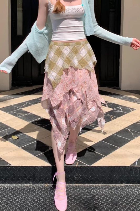 Summer Chic Checkered Skirt