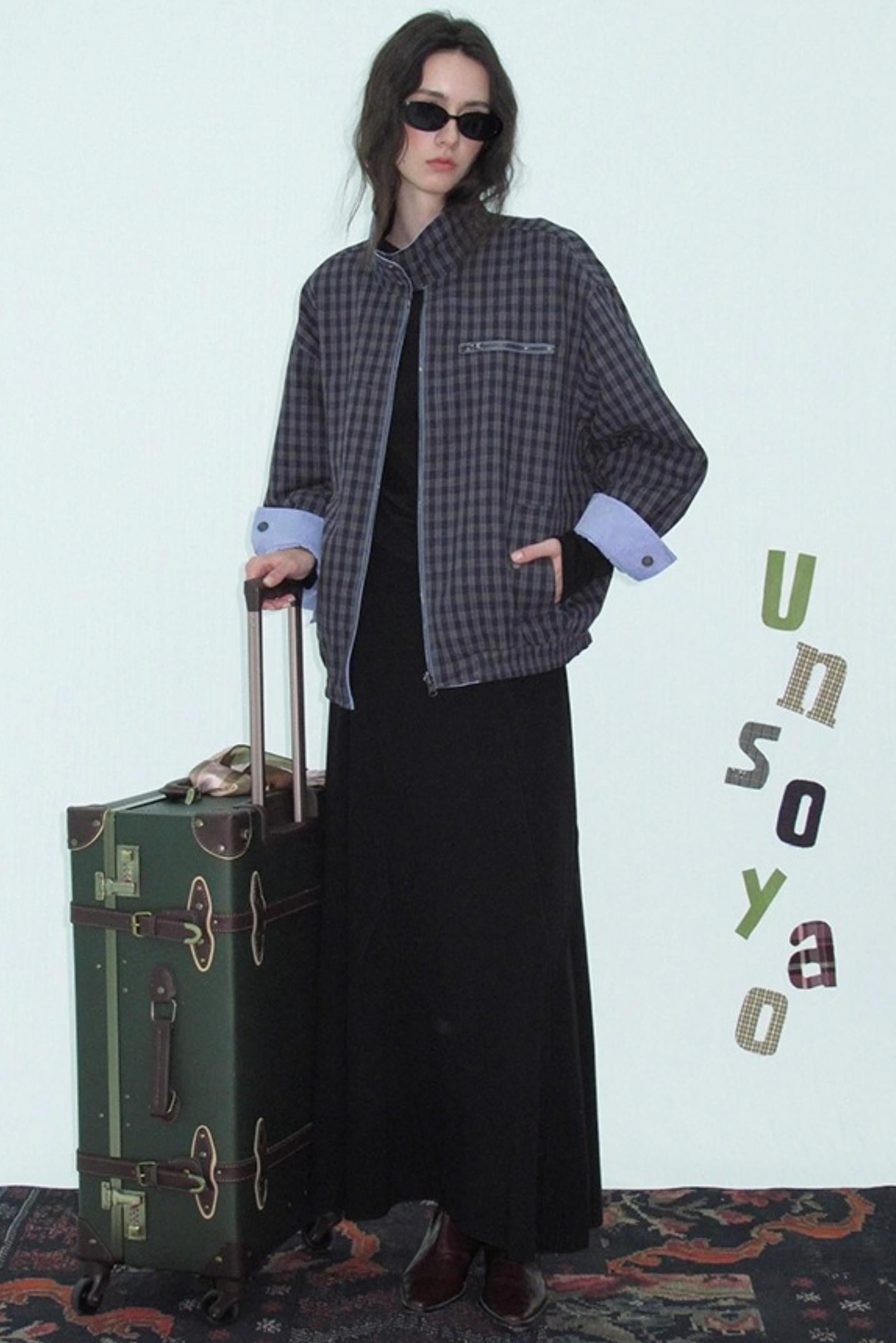 Slanted Shoulder Knit Top Skirt Set-Up