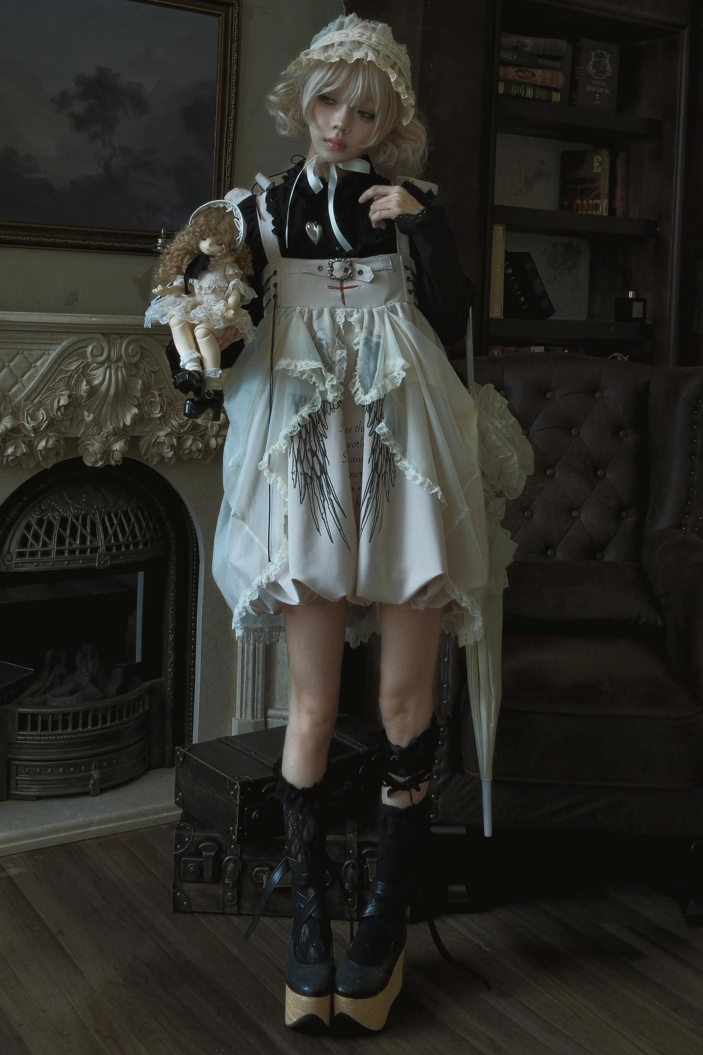 Cross Wing Mesh Doll Dress