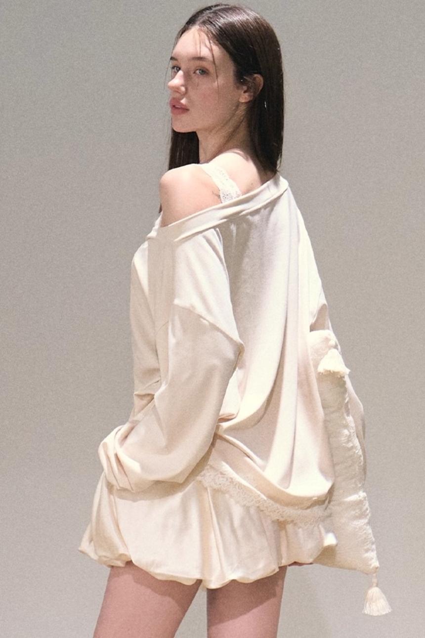 Slanted Shoulder Sweatshirts