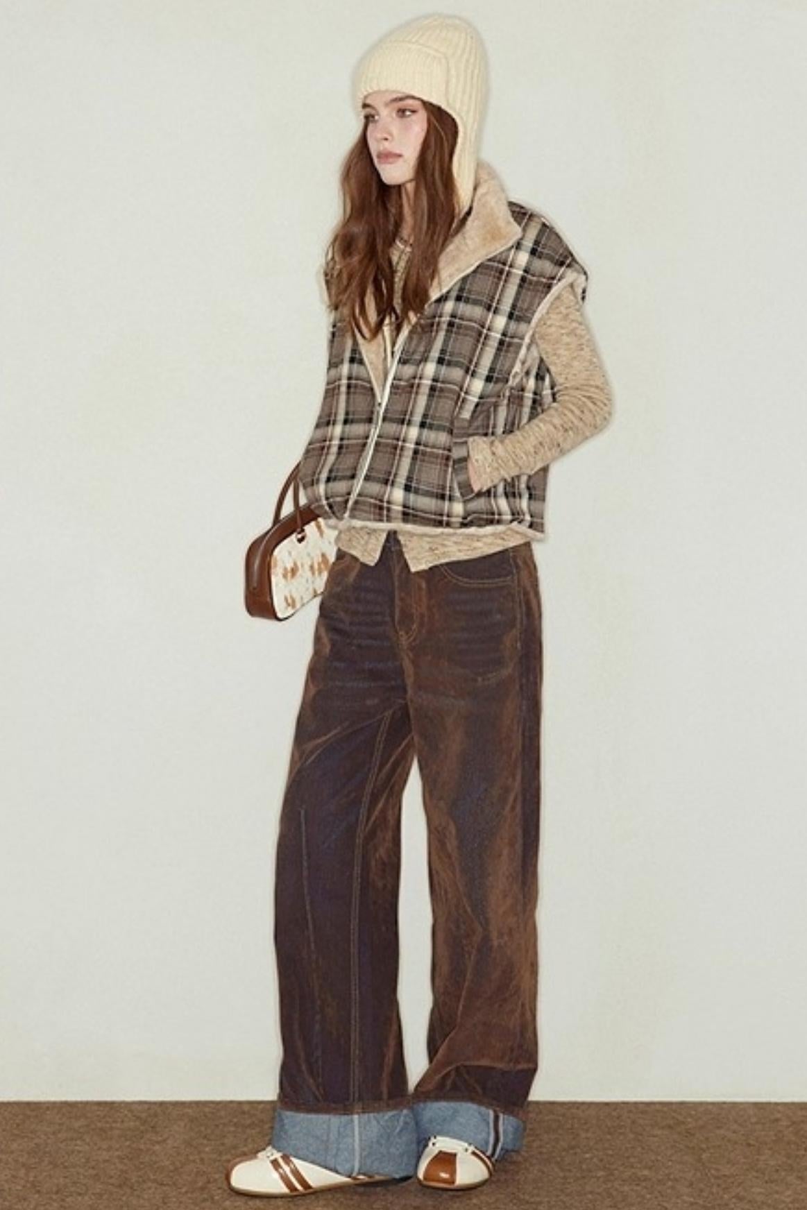 Stand-Up Collar Reversible Fur Vest